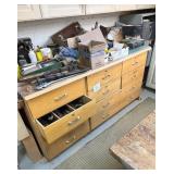 Wooded 12 drawer cabinet