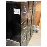 cabinets - 2 black 4 drawer & 1 black 5 drawer