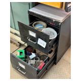 2 drawer file cabinet full of nails