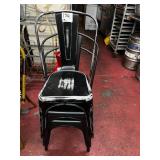 BLACK METAL STACKABLE CHAIRS
