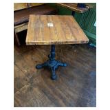 24" X 24" WOOD TOP TABLES OLD FASHIONED BASE
