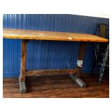 76" X 29" WOOD TOP HIGH TABLE