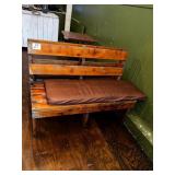 DOUBLE SIDED WOOD BOOTHS WITH CUSHIONS