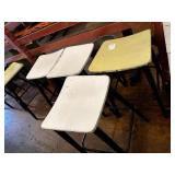 ASSORTED COLOR BACKLESS STOOLS