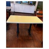 40.5" X 25" YELLOW WOOD TOP TABLES