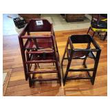 DARK WOOD HIGH CHAIRS