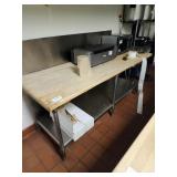 85" X 30" BUTCHER BLOCK TABLE