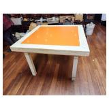 42" X 42" HEAVY WOOD TABLES - ASSORTED COLOR TOPS