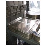LOT OF 31 SILVER PLATED SQ TRAYS 13-1/4