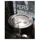LOT OF 23 SS TRAYS 14-1/2" DIAMETER