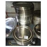 LOT OF 99 SILVER PLATED TRAYS 14-1/2" DIAMETER