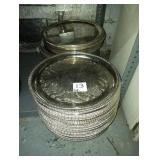 LOT OF 59 SILVER PLATED TRAYS 16" DIAMETER