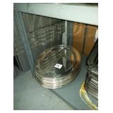 LOT OF 17 SILVER PLATED OVAL TRAYS 21-1/2 X 16