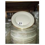 LOT OF 215 LENOX EXTERNAL 10-1/2" ROUND PLATES