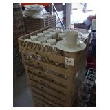 RACKS OF COFFEE CUPS