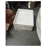 LOT OF 5 SQUARE PLATTERS 14"
