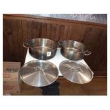 HEAVY DUTY SS INDUCTION READY POTS WITH LIDS