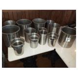 LOT OF 13 SS INSERT POTS