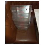 LOT OF 4 PLASTIC BINS