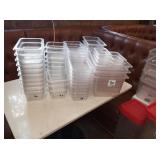 LOT OF 64 PLASTIC BINS