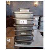 LOT OF 13 SS PANS WITH COVERS