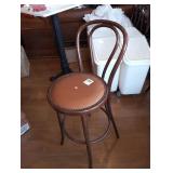 HAIRPIN BAR STOOLS WALNUT & NAUGASOFT SADDLE COLOR
