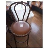 HAIRPIN BAR STOOLS WALNUT & NAUGASOFT SADDLE COLOR