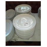 LOT OF 42 ROUND PLATES 10-1/2"