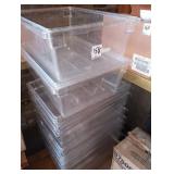 LOT OF 10 ASSORTED PLASTIC BINS
