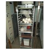 PAN RACK WITH CONTENTS