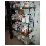 METRO RACK WITH CLEANING CONTENTS