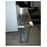 12" X 30" SS TABLE WITH BACKSPLASH
