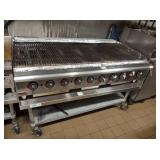 APW 6 FT GAS CHAR GRILL WITH STAND