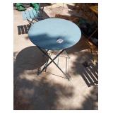 SETS 1 STEEL FOLDING BISTRO TABLE & 2 CHAIRS