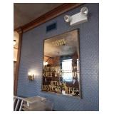 RESTORATION HARDWARE BISTRO ANTIQUED GLASS MIRROR