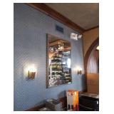 RESTORATION HARDWARE BISTRO ANTIQUED GLASS MIRROR