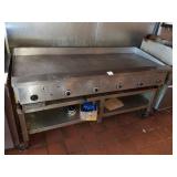 US RANGE 6 FT GAS FLAT GRILL & STAND