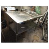 4 FT SS TABLE WITH BUILT IN SINK