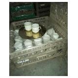 RACKS COFFEE CUPS WITH GOLD TRIM