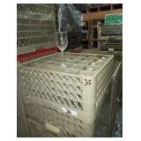 RACKS OF WINE GLASSES