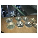 LOT OF 8 PLATED PLATTERS 6"