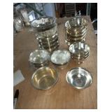 LOT OF 22 SILVER PLATED BOWLS 5" & 6"