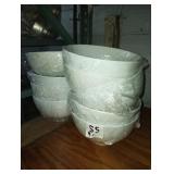 LOT OF 9 CERAMIC BOWLS 10"