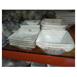 LOT OF 11 SQUARE BOWLS 8-10"