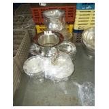 SILVER PLATED ICE BUCKETS 9" DIAMETER 10" TALL