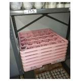 LOT OF 25 GLASSES WITH RACK