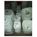 LOT OF 120 SQUARE PLATES 4"