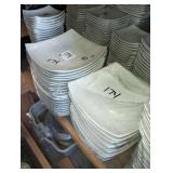 LOT OF 36 SQUARE PLATES 10"