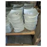 LOT OF 59 SQUARE PLATES 8"