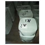 LOT OF 90 SQUARE PLATES 6"